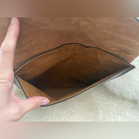 Patricia Nash Tooled Turquoise Genuine Leather Envelope Clutch & Wristlet NEW - Picture 7 of 10